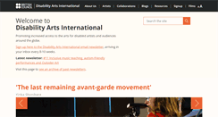 Desktop Screenshot of disabilityartsinternational.org