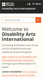 Mobile Screenshot of disabilityartsinternational.org