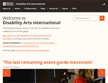 Tablet Screenshot of disabilityartsinternational.org